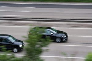 Car flashed by speed control radar.