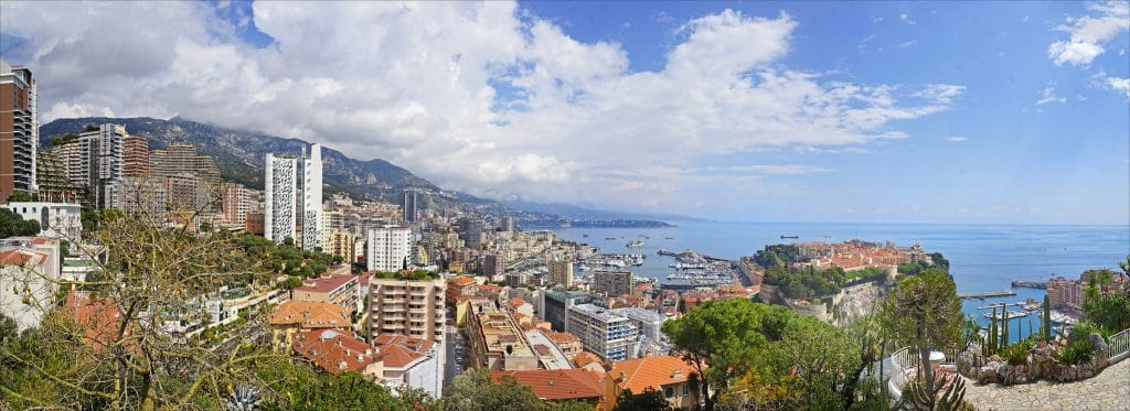 View of Monaco with the Odeon Tour and the Rock.