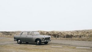 Photo of an old James Bond car.